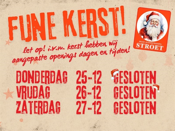 AANGEPASTE OPENINGSTIJDEN!